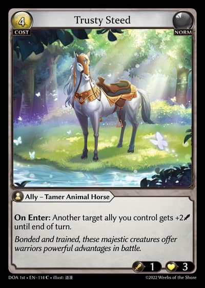 Trusty Steed DOA 1st-EN-114-Foil-Common (C) - Dawn of Ashes First Edition - Grand Archive Card