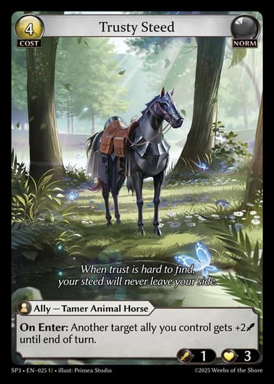 Trusty Steed SP3-EN-025-Foil-Uncommon (U) - Supporter Pack 3 - Grand Archive Card
