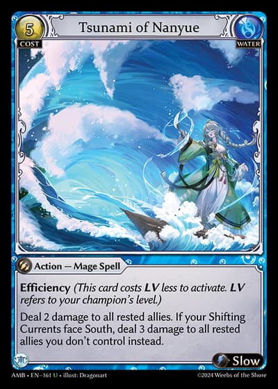 Tsunami of Nanyue AMB-EN-161-Foil-Uncommon (U) - Mortal Ambition - Grand Archive Card