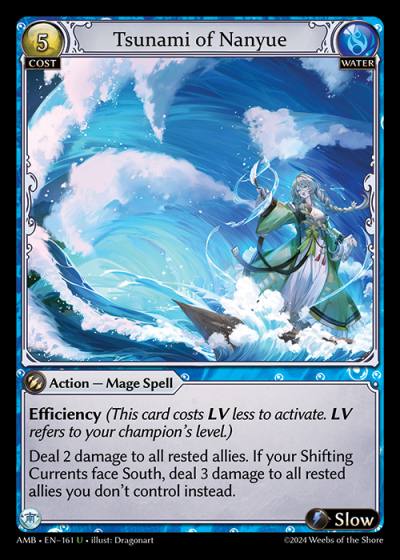 Tsunami of Nanyue AMB-EN-161-Normal-Uncommon (U) - Mortal Ambition - Grand Archive Card