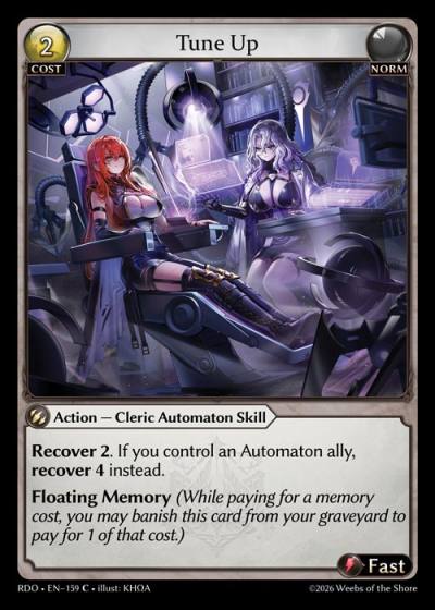 Tune Up RDO-EN-159-Foil-Common (C) - Radiant Origins - Grand Archive Card