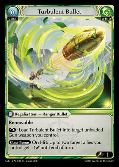 Turbulent Bullet ALC-EN-038-Foil-Rare (R) - Alchemical Revolution - Grand Archive Card
