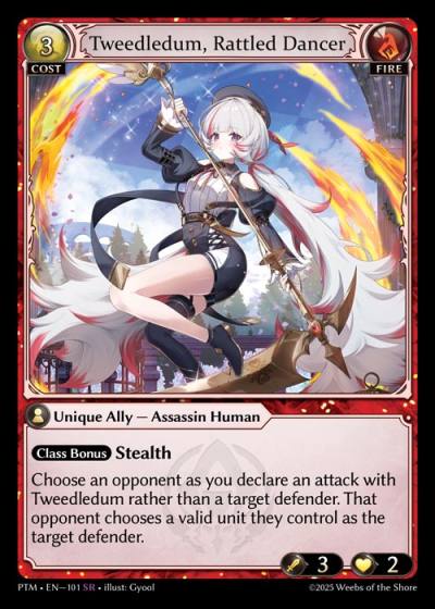 Tweedledum, Rattled Dancer PTM-EN-101-Foil-Super Rare (SR) - Phantom Monarchs - Grand Archive Card