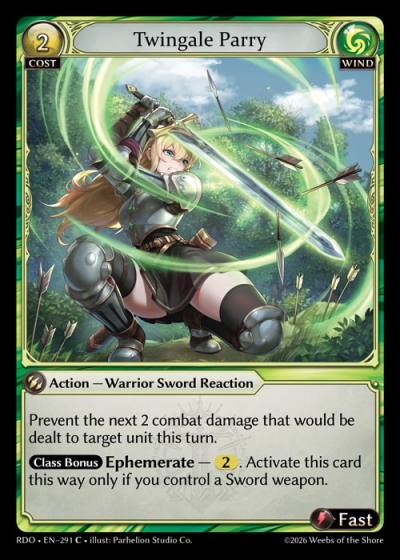 Twingale Parry RDO-EN-291-Foil-Common (C) - Radiant Origins - Grand Archive Card