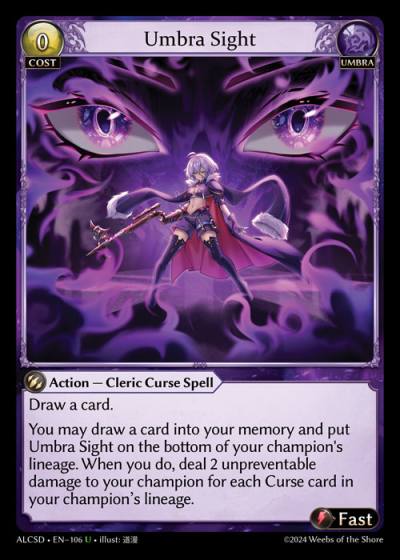 Umbra Sight ALCSD-EN-106-Normal-Uncommon (U) - Alchemical Revolution Starter Decks - Grand Archive Card