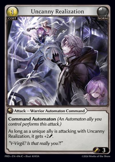 Uncanny Realization PRD-EN-096-Foil-Common (C) - .asphodel/paradise - Grand Archive Card