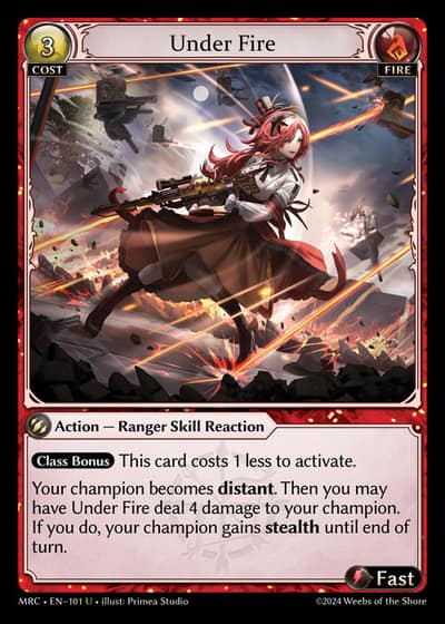 Under Fire MRC-EN-101-Foil-Uncommon (U) - Mercurial Heart - Grand Archive Card