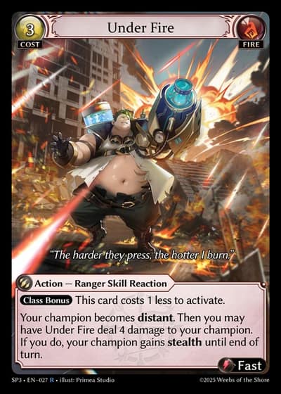 Under Fire SP3-EN-027-Foil-Rare (R) - Supporter Pack 3 - Grand Archive Card
