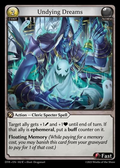 Undying Dreams DTR-EN-102-Foil-Common (C) - Distorted Reflections - Grand Archive Card