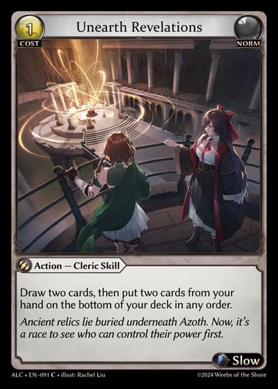Unearth Revelations ALC-EN-091-Foil-Common (C) - Alchemical Revolution - Grand Archive Card