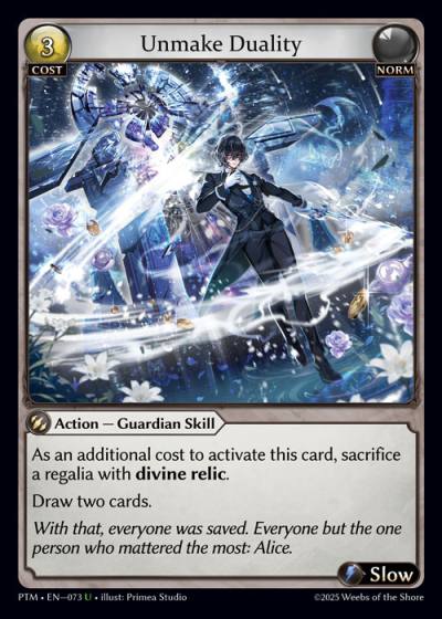 Unmake Duality PTM-EN-073-Foil-Uncommon (U) - Phantom Monarchs - Grand Archive Card