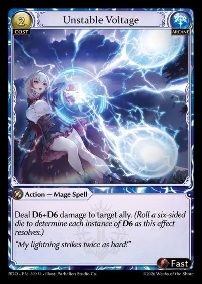 Unstable Voltage RDO-EN-309-Foil-Uncommon (U) - Radiant Origins - Grand Archive Card