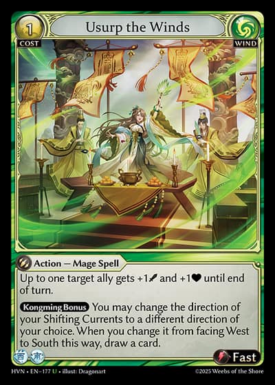 Usurp the Winds HVN-EN-177-Foil-Uncommon (U) - Abyssal Heaven - Grand Archive Card