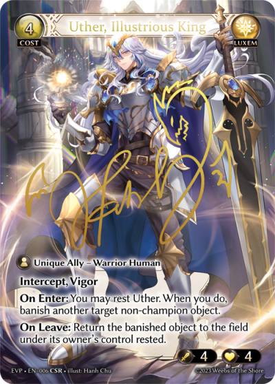 Uther, Illustrious King EVP-EN-006-Foil-Collector Super Rare (CSR) - Event Packs - Grand Archive Card