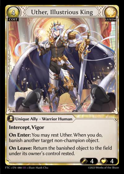Uther, Illustrious King FTC-EN-088-Normal-Super Rare (SR) - Fractured Crown - Grand Archive Card