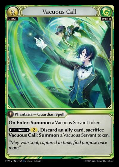 Vacuous Call PTM-EN-157-Foil-Rare (R) - Phantom Monarchs - Grand Archive Card