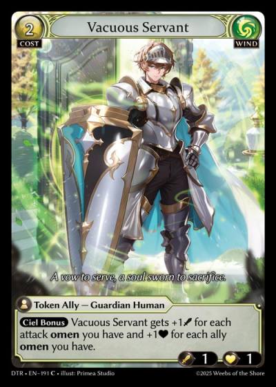 Vacuous Servant DTR-EN-191-Normal-Common (C) - Distorted Reflections - Grand Archive Card