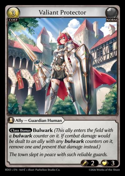 Valiant Protector RDO-EN-164-Foil-Common (C) - Radiant Origins - Grand Archive Card