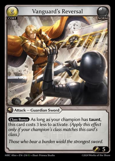 Vanguard's Reversal MRC Alter-EN-210-Foil-Uncommon (U) - Mercurial Heart Alter Edition - Grand Archive Card