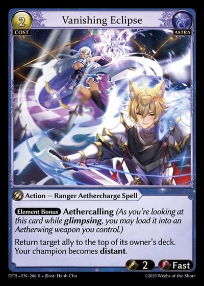 Vanishing Eclipse DTR-EN-206-Foil-Rare (R) - Distorted Reflections - Grand Archive Card