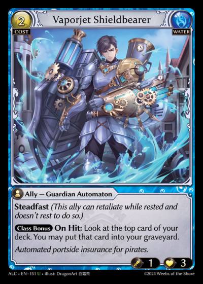 Vaporjet Shieldbearer ALC-EN-151-Normal-Uncommon (U) - Alchemical Revolution - Grand Archive Card