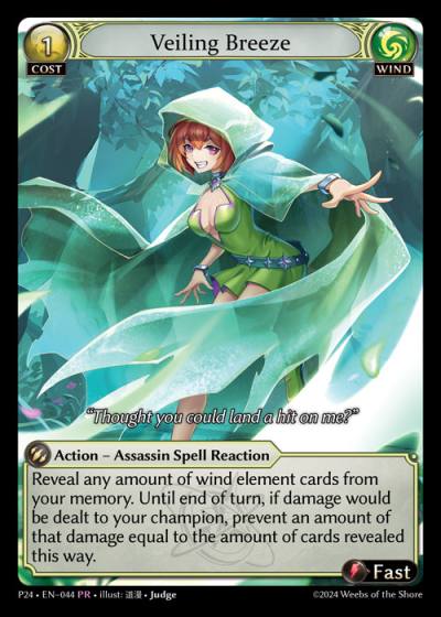 Veiling Breeze P24-EN-044-Normal-Promotional Rare (PR) - Promotional 2024 - Grand Archive Card