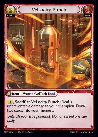 Vel-ocity Punch PRD-EN-137-Foil-Uncommon (U) - .asphodel/paradise - Grand Archive Card
