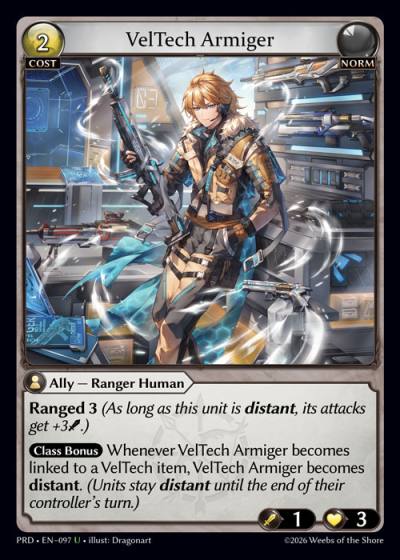 VelTech Armiger PRD-EN-097-Foil-Uncommon (U) - .asphodel/paradise - Grand Archive Card