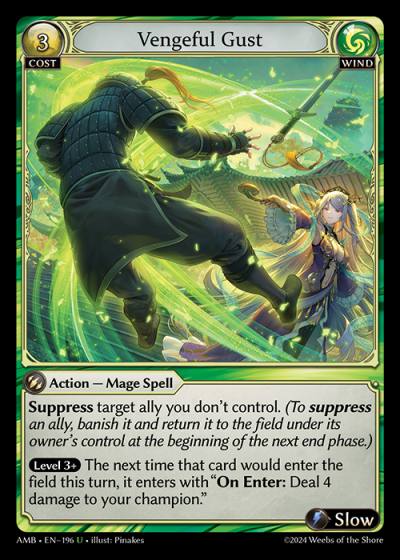 Vengeful Gust AMB-EN-196-Normal-Uncommon (U) - Mortal Ambition - Grand Archive Card