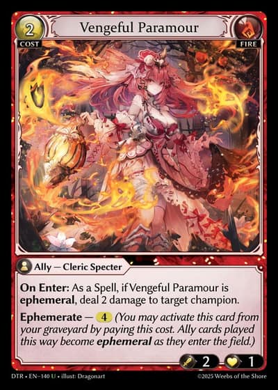 Vengeful Paramour DTR-EN-140-Foil-Uncommon (U) - Distorted Reflections - Grand Archive Card