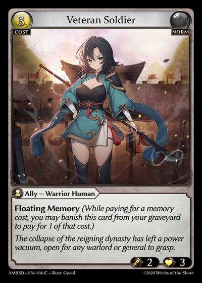 Veteran Soldier AMBSD-EN-036-Normal-Common (C) - Mortal Ambition Starter Decks - Grand Archive Card