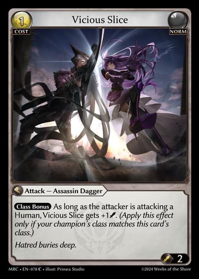 Vicious Slice MRC-EN-078-Foil-Common (C) - Mercurial Heart - Grand Archive Card