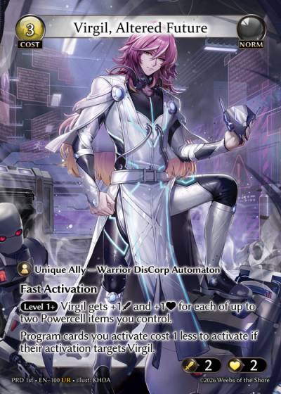 Virgil, Altered Future PRD 1st-EN-100-Foil-Ultra Rare (UR) - .asphodel/paradise First Edition - Grand Archive Card