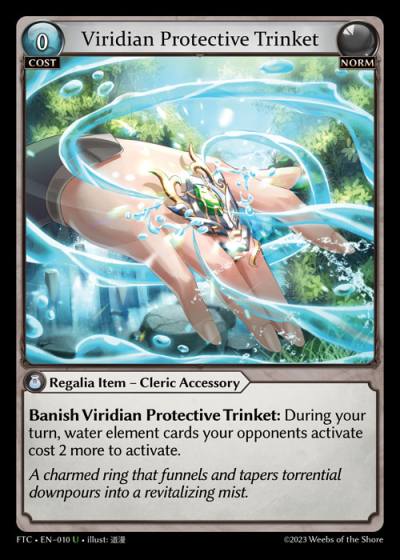 Viridian Protective Trinket FTC-EN-010-Normal-Uncommon (U) - Fractured Crown - Grand Archive Card