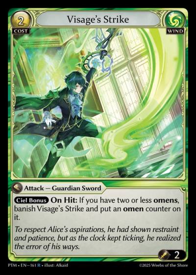 Visage's Strike PTM-EN-161-Foil-Rare (R) - Phantom Monarchs - Grand Archive Card