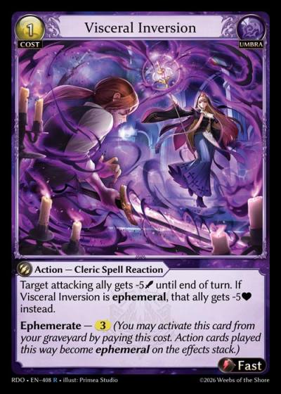 Visceral Inversion RDO-EN-408-Foil-Rare (R) - Radiant Origins - Grand Archive Card