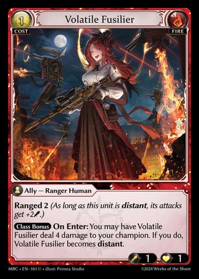 Volatile Fusilier MRC-EN-103-Foil-Uncommon (U) - Mercurial Heart - Grand Archive Card