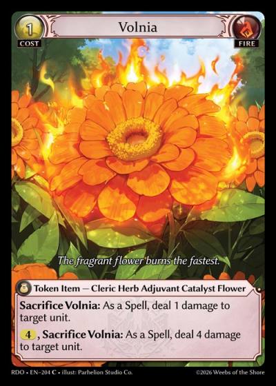 Volnia RDO-EN-204-Foil-Common (C) - Radiant Origins - Grand Archive Card