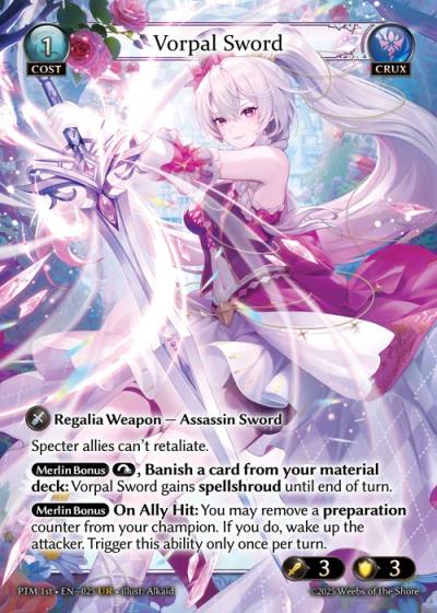 Vorpal Sword PTM 1st-EN-025-Foil-Ultra Rare (UR) - Phantom Monarchs First Edition - Grand Archive Card