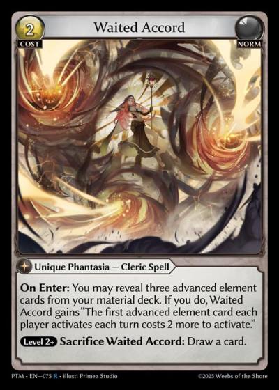 Waited Accord PTM-EN-075-Foil-Rare (R) - Phantom Monarchs - Grand Archive Card