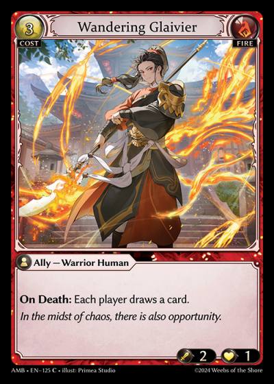 Wandering Glaivier AMB-EN-125-Foil-Common (C) - Mortal Ambition - Grand Archive Card