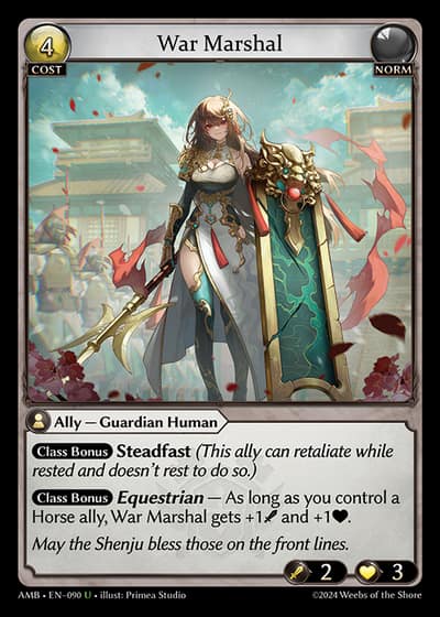 War Marshal AMB-EN-090-Foil-Uncommon (U) - Mortal Ambition - Grand Archive Card