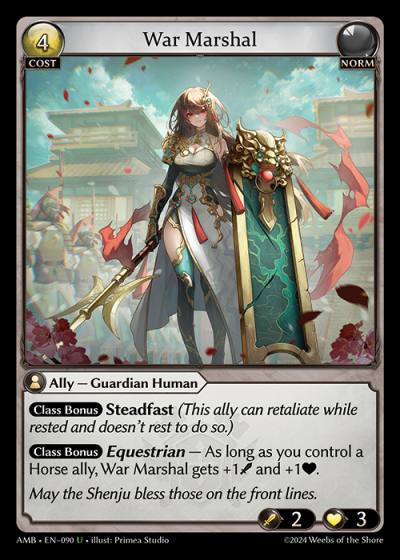 War Marshal AMB-EN-090-Normal-Uncommon (U) - Mortal Ambition - Grand Archive Card