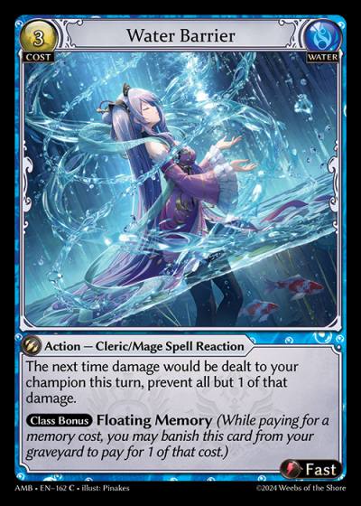 Water Barrier AMB-EN-162-Foil-Common (C) - Mortal Ambition - Grand Archive Card