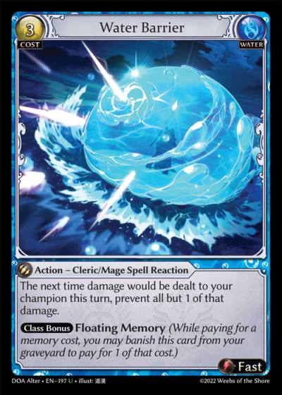 Water Barrier DOA Alter-EN-197-Foil-Uncommon (U) - Dawn of Ashes Alter Edition - Grand Archive Card