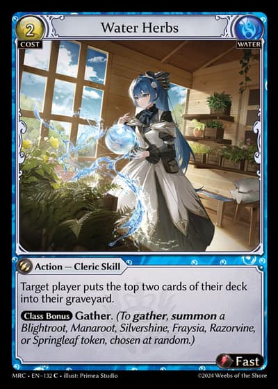 Water Herbs MRC-EN-132-Foil-Common (C) - Mercurial Heart - Grand Archive Card