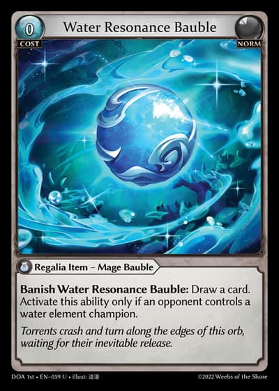 Water Resonance Bauble DOA 1st-EN-059-Foil-Uncommon (U) - Dawn of Ashes First Edition - Grand Archive Card