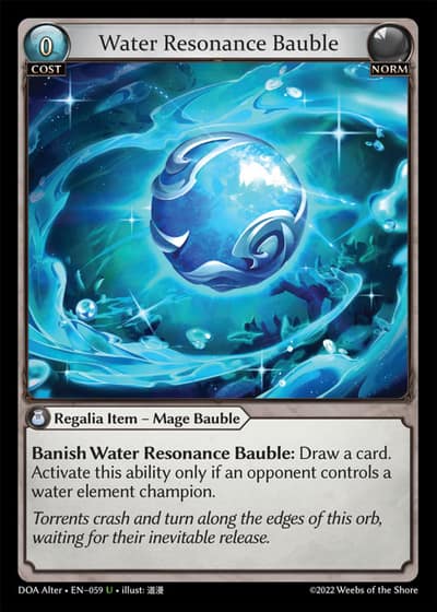 Water Resonance Bauble DOA Alter-EN-059-Foil-Uncommon (U) - Dawn of Ashes Alter Edition - Grand Archive Card