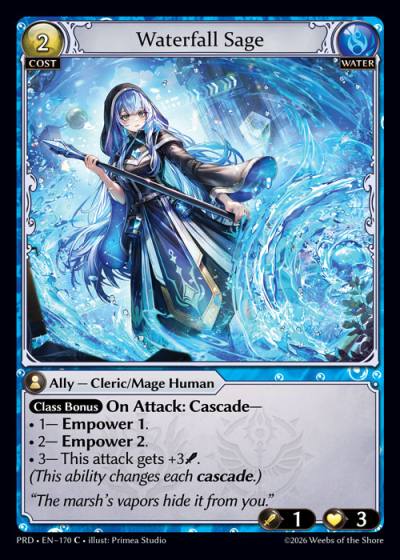 Waterfall Sage PRD-EN-170-Foil-Common (C) - .asphodel/paradise - Grand Archive Card