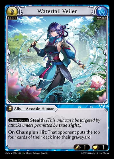Waterfall Veiler HVN-EN-144-Foil-Uncommon (U) - Abyssal Heaven - Grand Archive Card